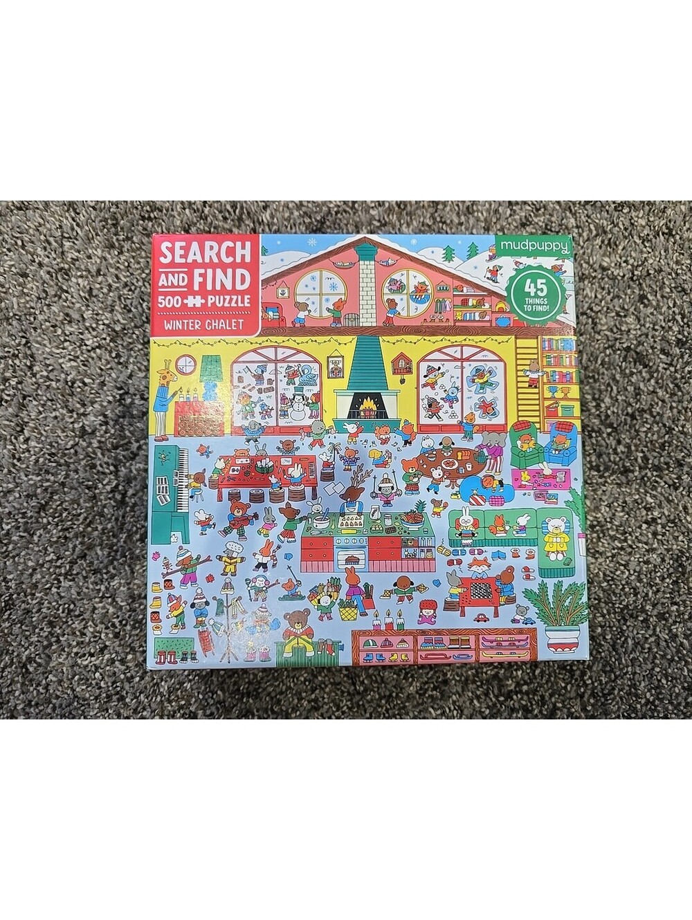 Mudpuppy Winter Chalet Search & Find 500 Pc Puzzle New